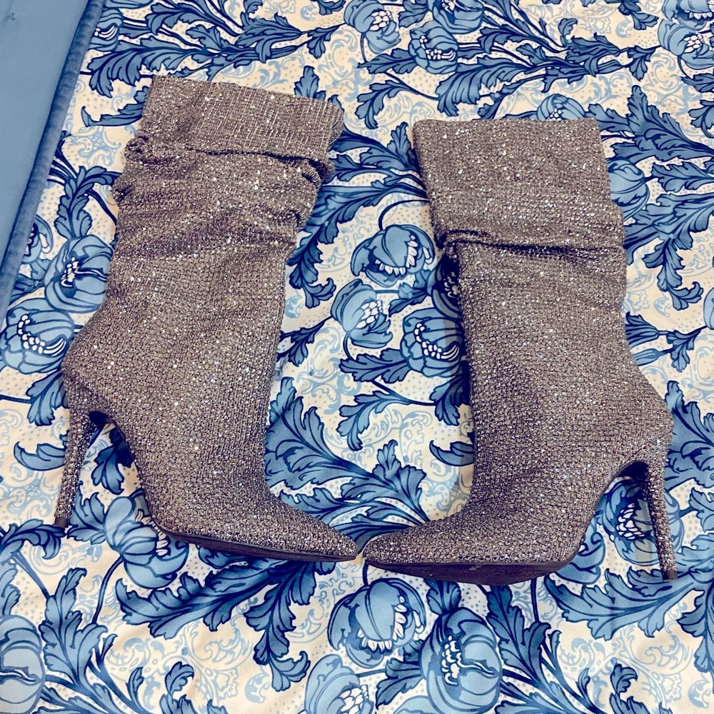 Jessica Simpson rhinestone heeled boots